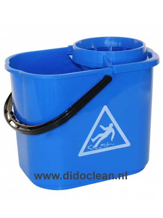 Mopemmer blauw 14 liter met wringkorf