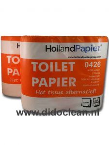 toiletpapier wit cellulose 2 laags 400 vel per rol hollandpapier